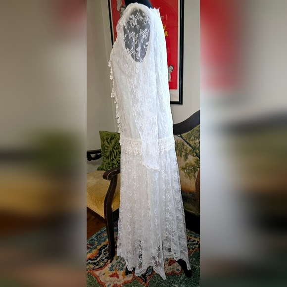 VINTAGE JESSICA MCCLINTOCK LACE WEDDING DRESS SZ 9/10. - Picture 6 of 14